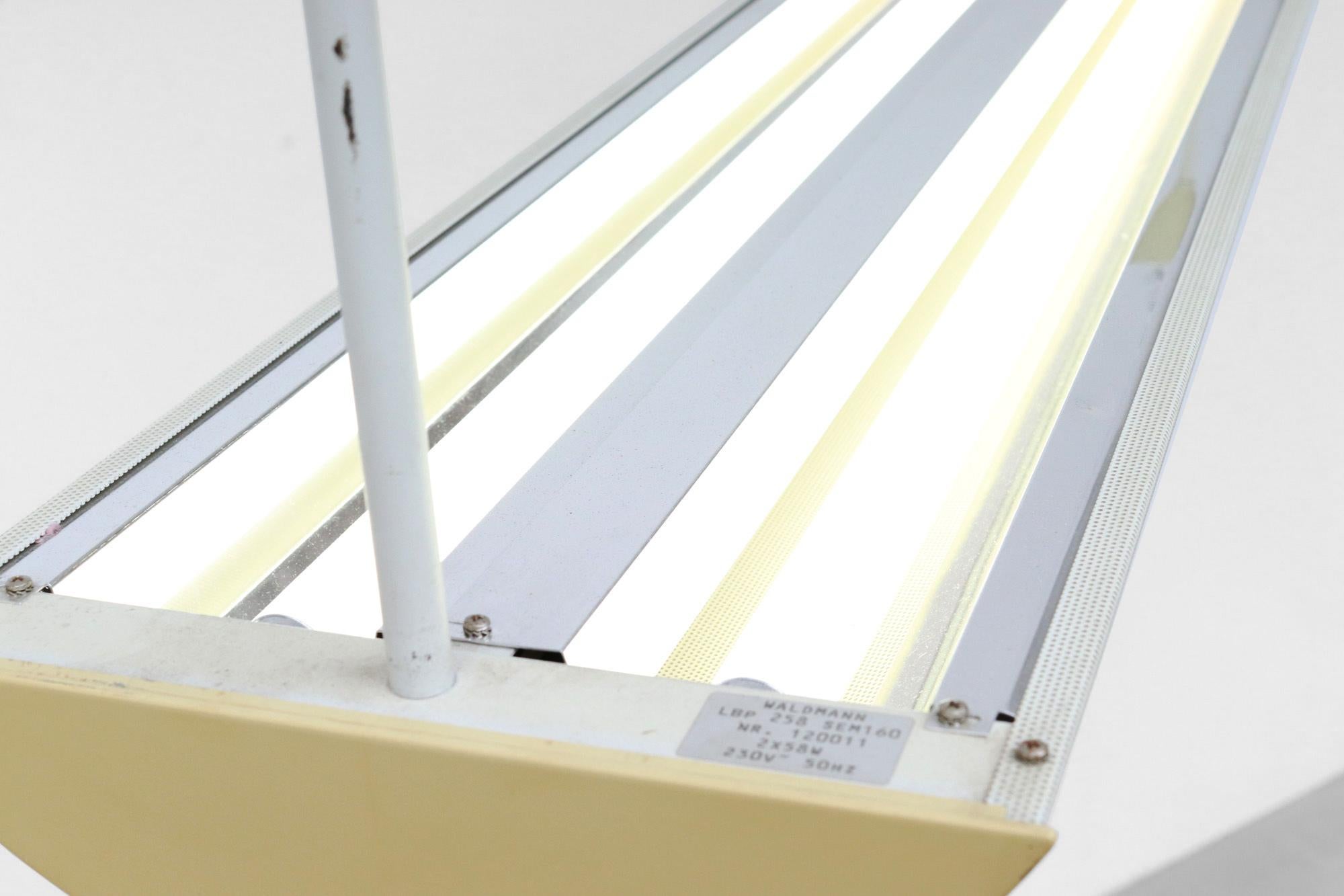 Mategot Inspired Waldmann Leuchten Beige Fluorescent Industrial Light For Sale 7