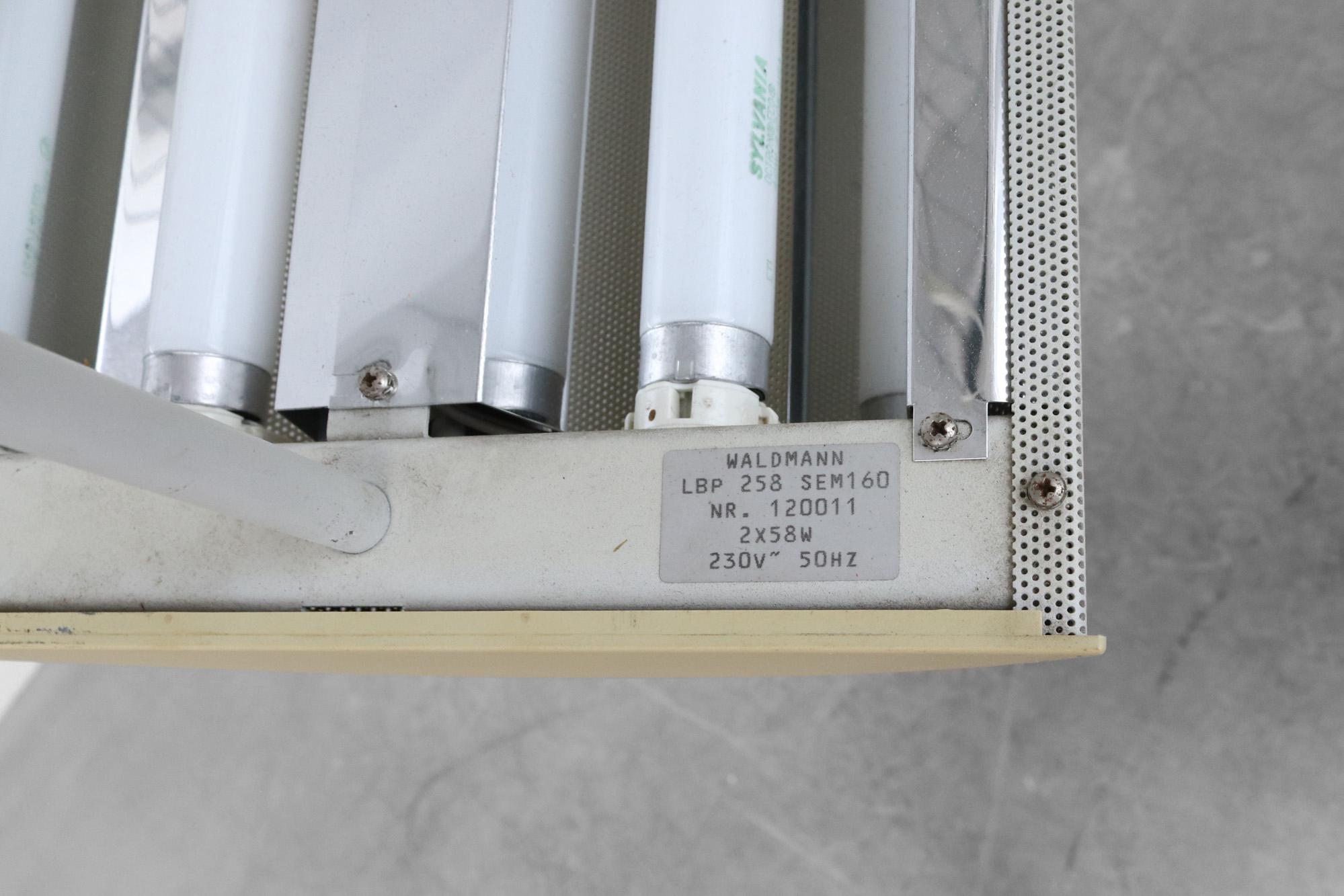 Mategot Inspired Waldmann Leuchten Beige Fluorescent Industrial Light For Sale 10