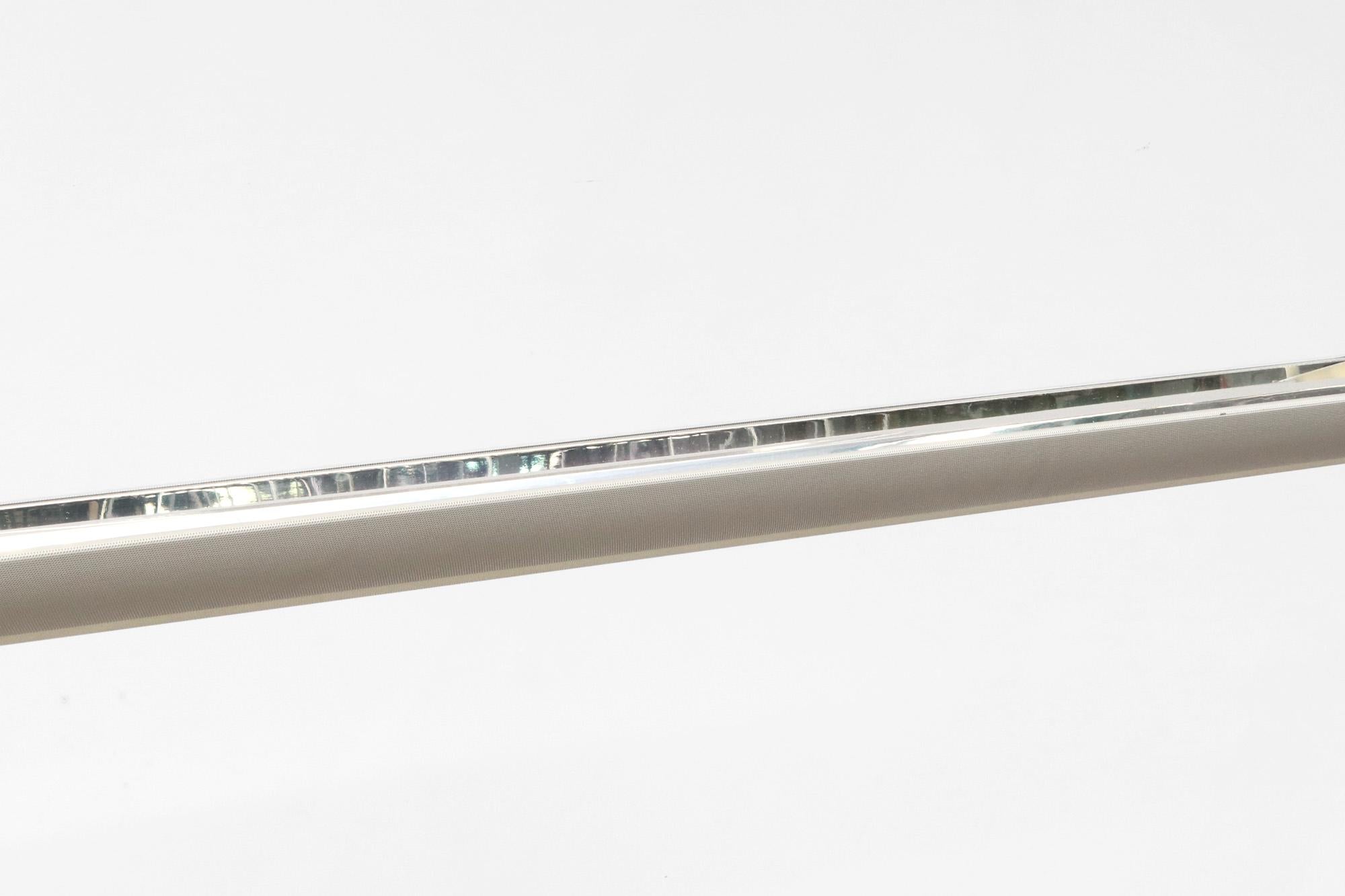 Mategot Inspired Waldmann Leuchten Beige Fluorescent Industrial Light In Good Condition For Sale In Los Angeles, CA