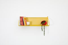 Mategot Style Perforated Yellow Wall Mount Shelf by Pilastro