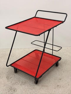Chariot de service de style Mategot // Chariot de bar // Chariot de bar // 1950
