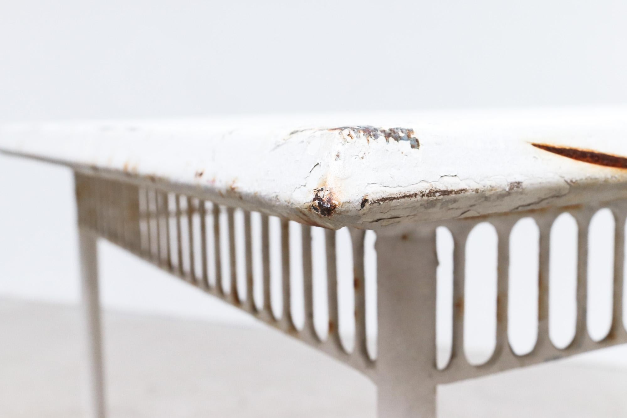 Mategot Style White Enameled Outdoor Table 3