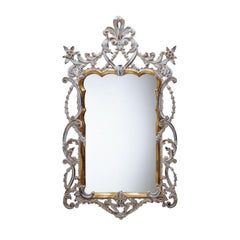 Matelda George-III-Style Gray & Golden Wall Mirror by Spini Firenze