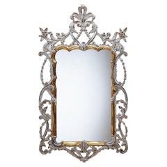 Matelda George-III-Style Gray & Golden Wall Mirror by Spini Firenze