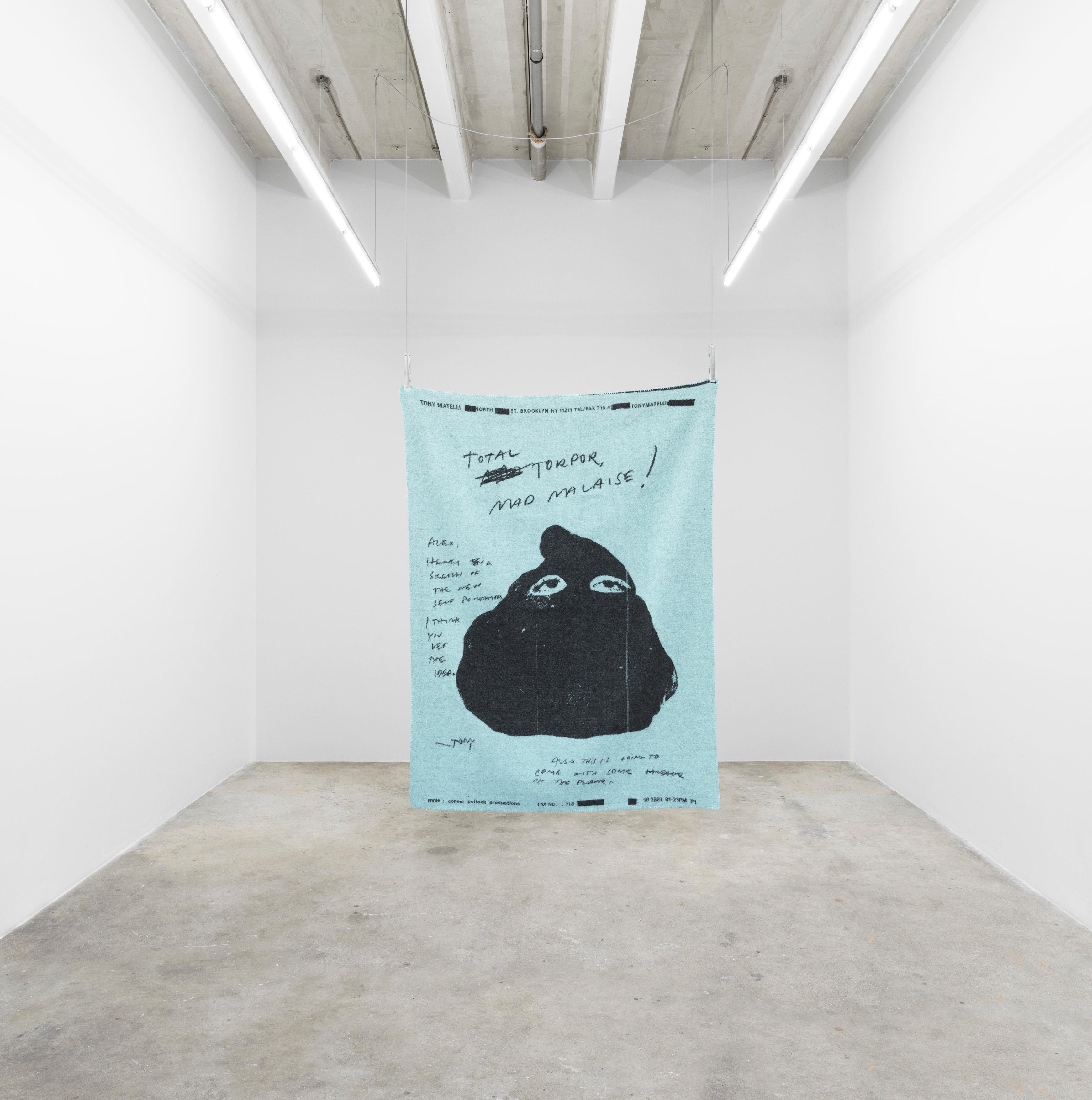 Tony Matelli’s three throw blankets for the Normann x Brask Art collection express the feelings of an artist in distress. The woolen throws are woven enlargements of personal fax messages sent to some of his art dealers in 2003 and made into a