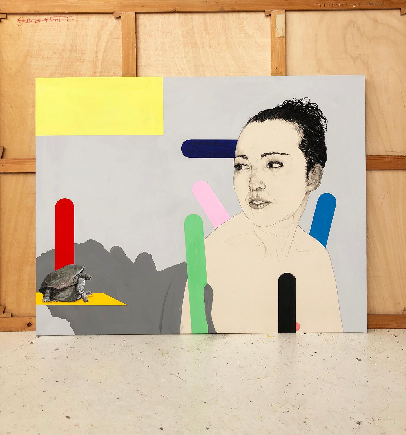 Figurative Painting di Mateo Andrea - Tortugas 2020