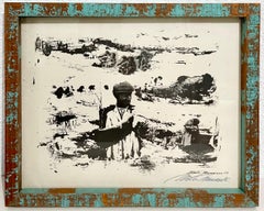 1963 Venezuelan Modernist Mixed Media Photo Print Mateo Manaure Photograph Art