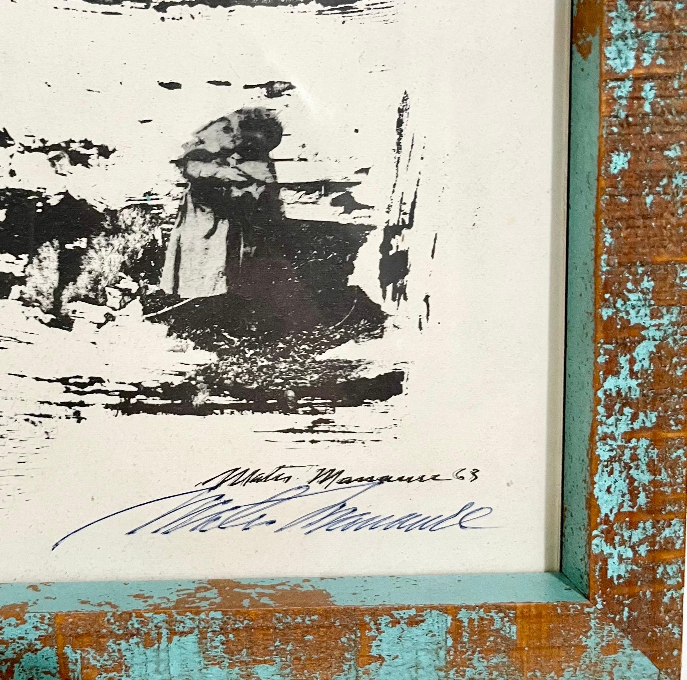 1963 Venezuelanischer modernistischer Mixed Media-Fotodruck Mateo Manaure, Fotografiekunst, Mateo Manaure im Angebot 3
