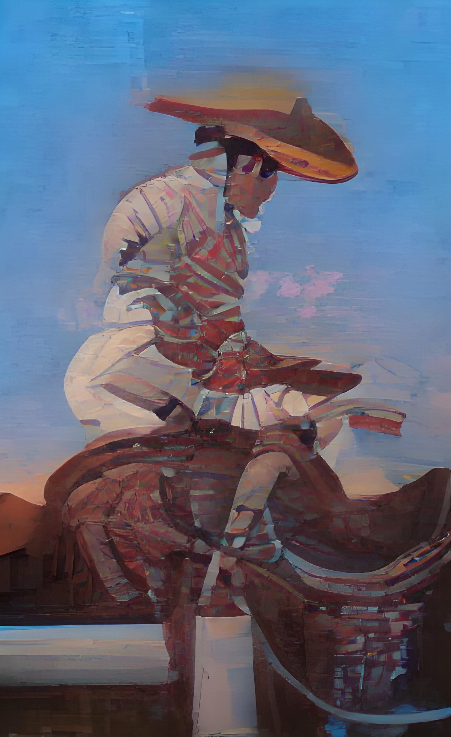 Mexican Rider - Mixed Media Art by Mateo Vegas
