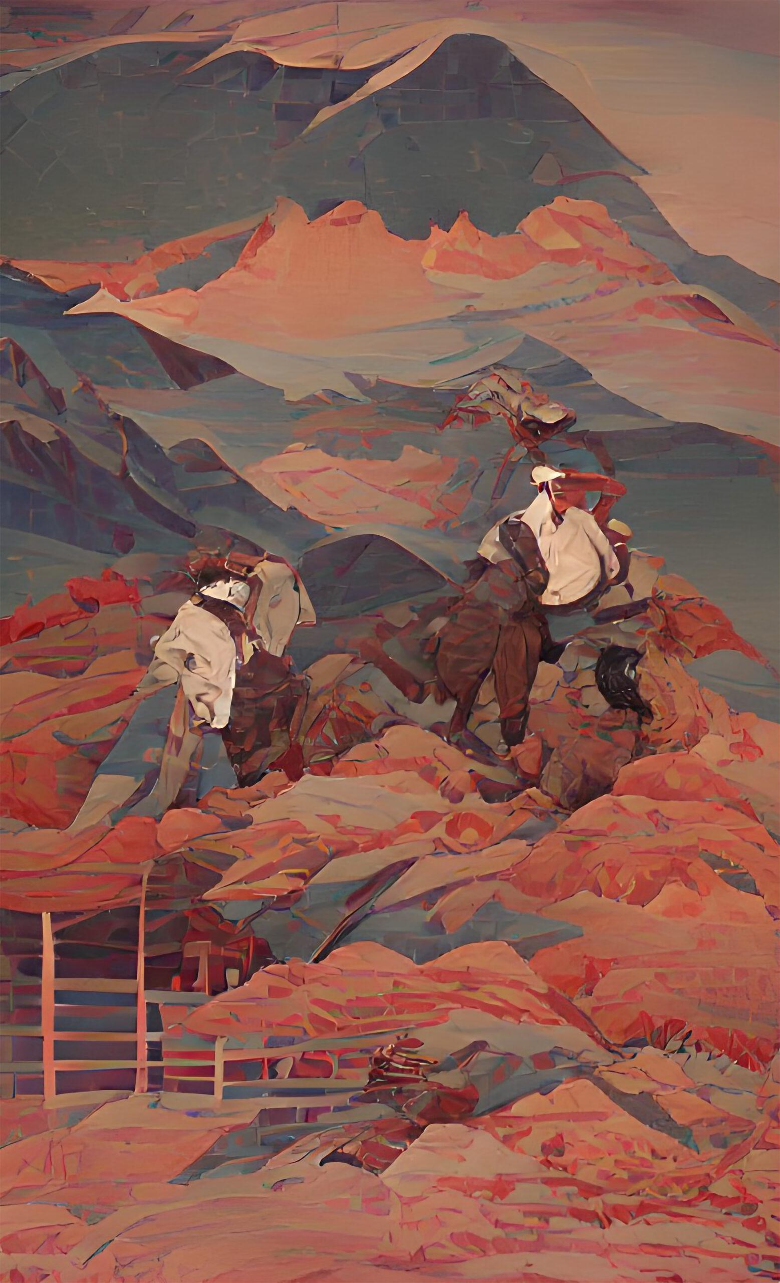Mountain Ranchers - Mixed Media Art by Mateo Vegas