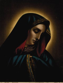 Mater Dolorosa, 1899 Cromolitografía alemana de la Madre Dolorosa, Dresde