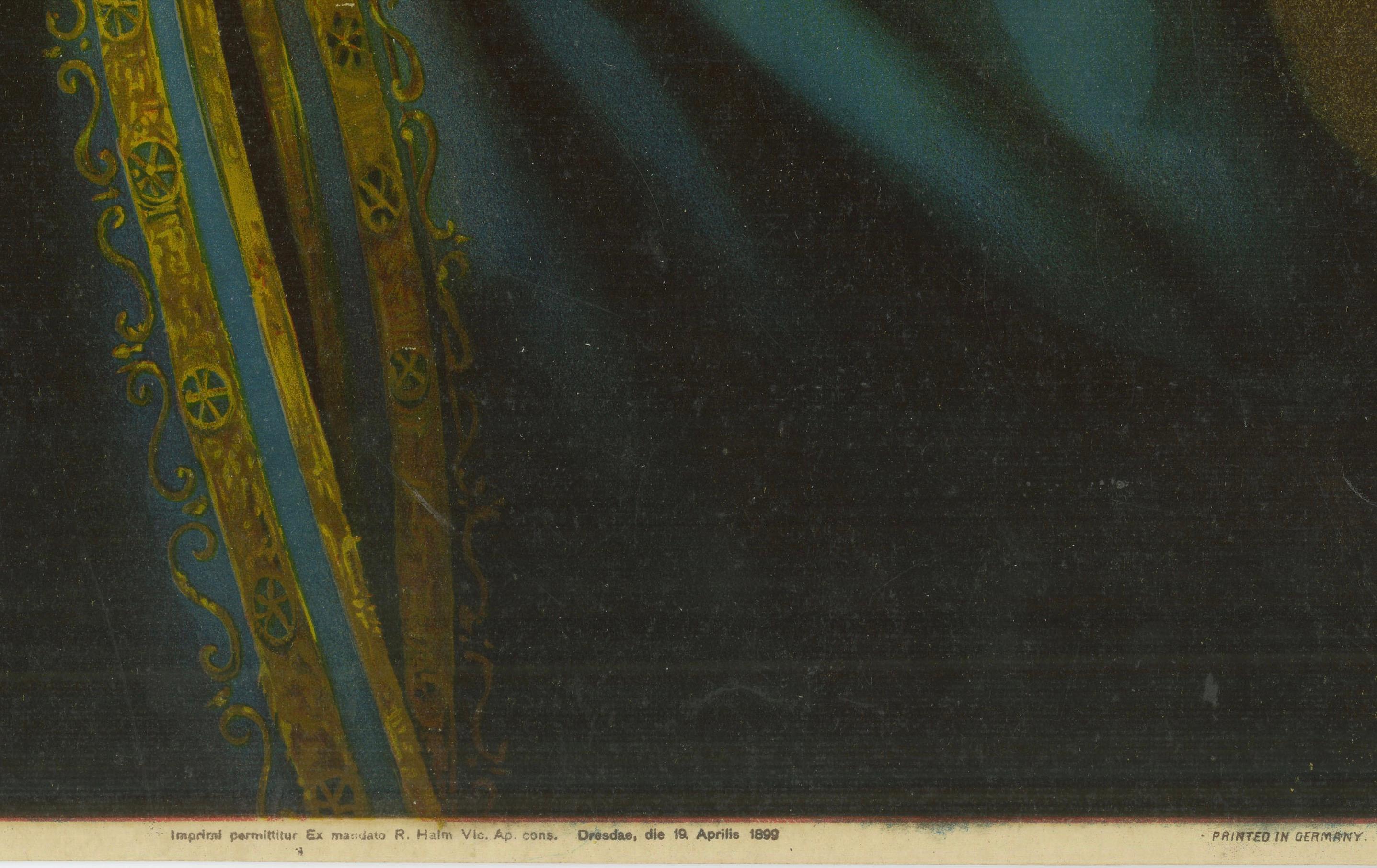 Mater Dolorosa, 1899 Deutsche Chromolithographie der Schmerzhaften Mutter, Dresden (Papier) im Angebot