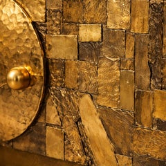 “Materia Fracta” Brutalist Brass & Bronze Sideboard by Justfurnituress