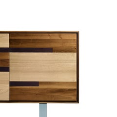 Credenza in legno massiccio Materia Natura, Noce con finitura naturale, contemporanea