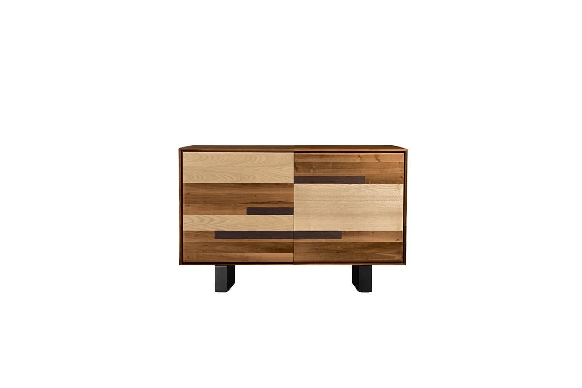 Ash Materia Natura Solid Wood Sideboard, Walnut in Natural Finish, Contemporary For Sale