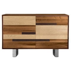 Materia Natura Solid Wood Sideboard, Walnut in Natural Finish, Contemporary