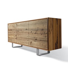 Materia Ontano Sideboard aus Massivholz, Eiche und Walnussholz naturbelassen, zeitgenössisch