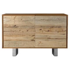 Materia Ontano Solid Wood Sideboard, Alder & Walnut Natural finish, Contemporary