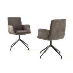 In Stock in Los Angeles, Grey Nabuk Armchair by Claudio Bellini, Made in Italy