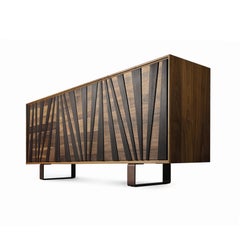 Materia Ventaglio Sideboard aus Massivholz, Nussbaum und Kranz, zeitgenössisch