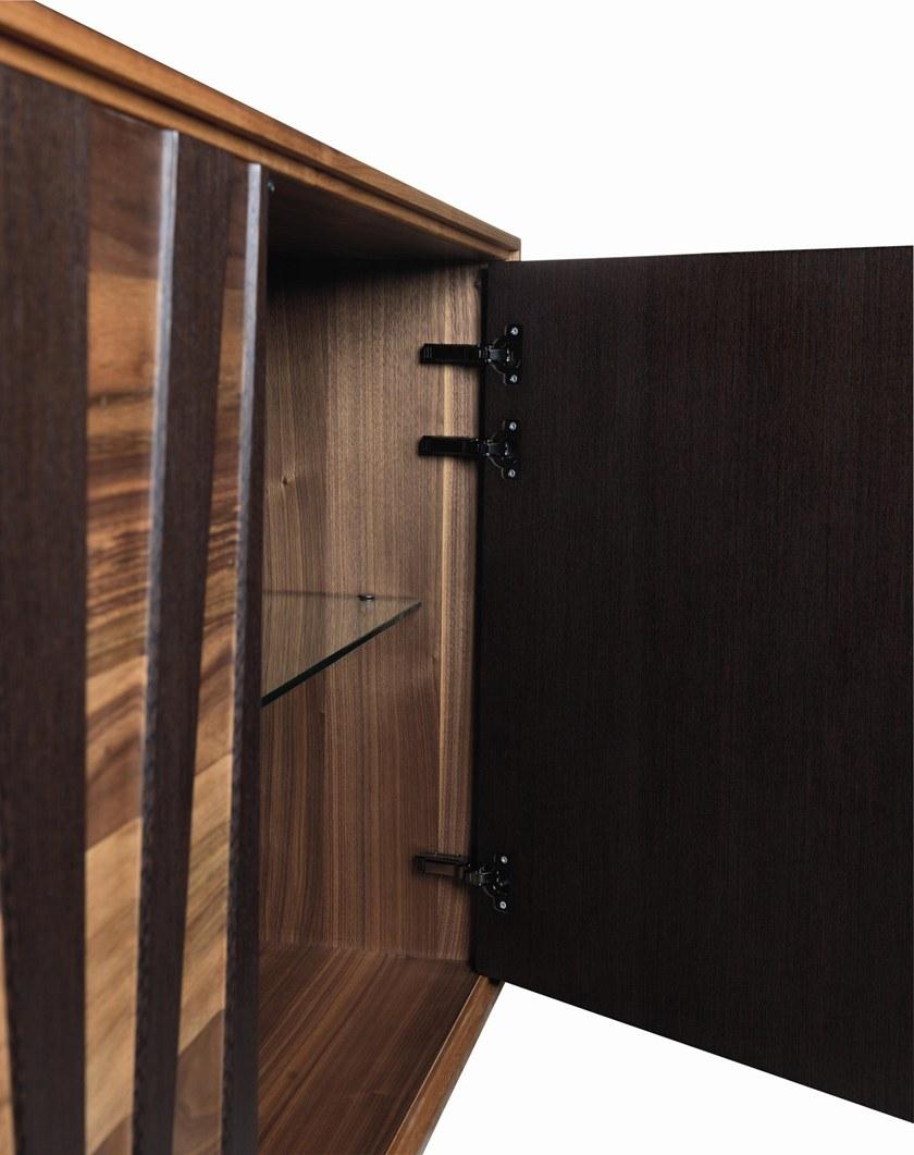 Materia Ventaglio Solid Wood Sideboard, Walnut & Wengè, Contemporary For Sale 2