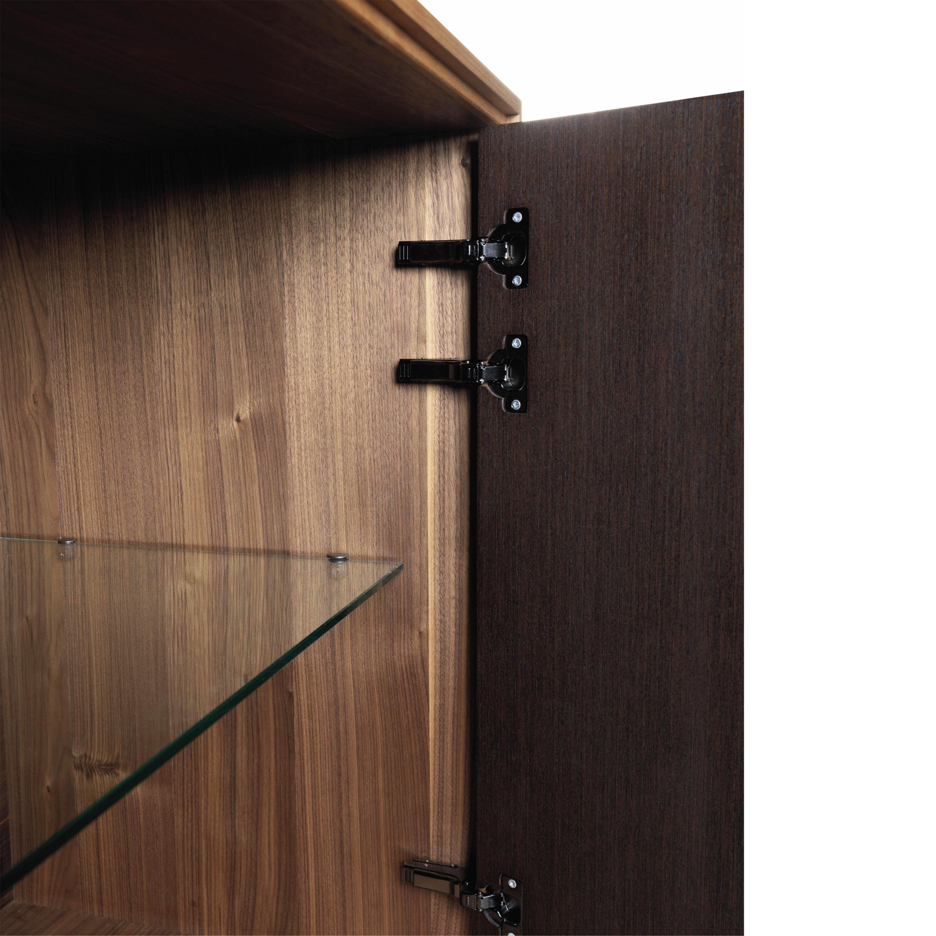 Materia Ventaglio Solid Wood Sideboard, Walnut & Wengè, Contemporary For Sale 4
