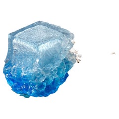 Contemporary Acrylic Glass Blue Stool by Eduard Locota