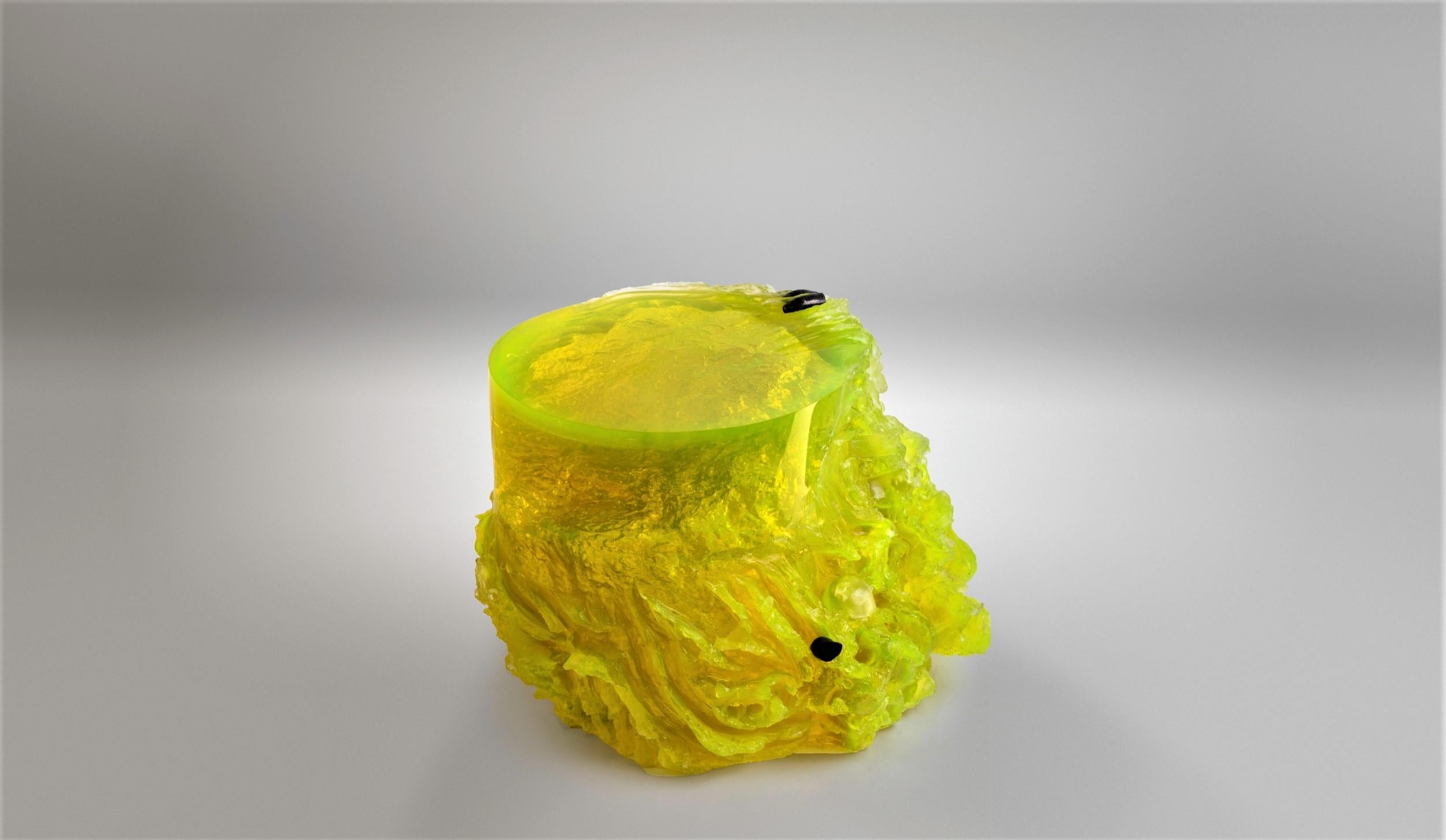 Modern Materiality Vol.2 Side Table / Stool by Eduard Locota, Resin Acrylic Sculpture For Sale