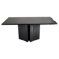 Materico - Absolute Black Granite Dining Table 