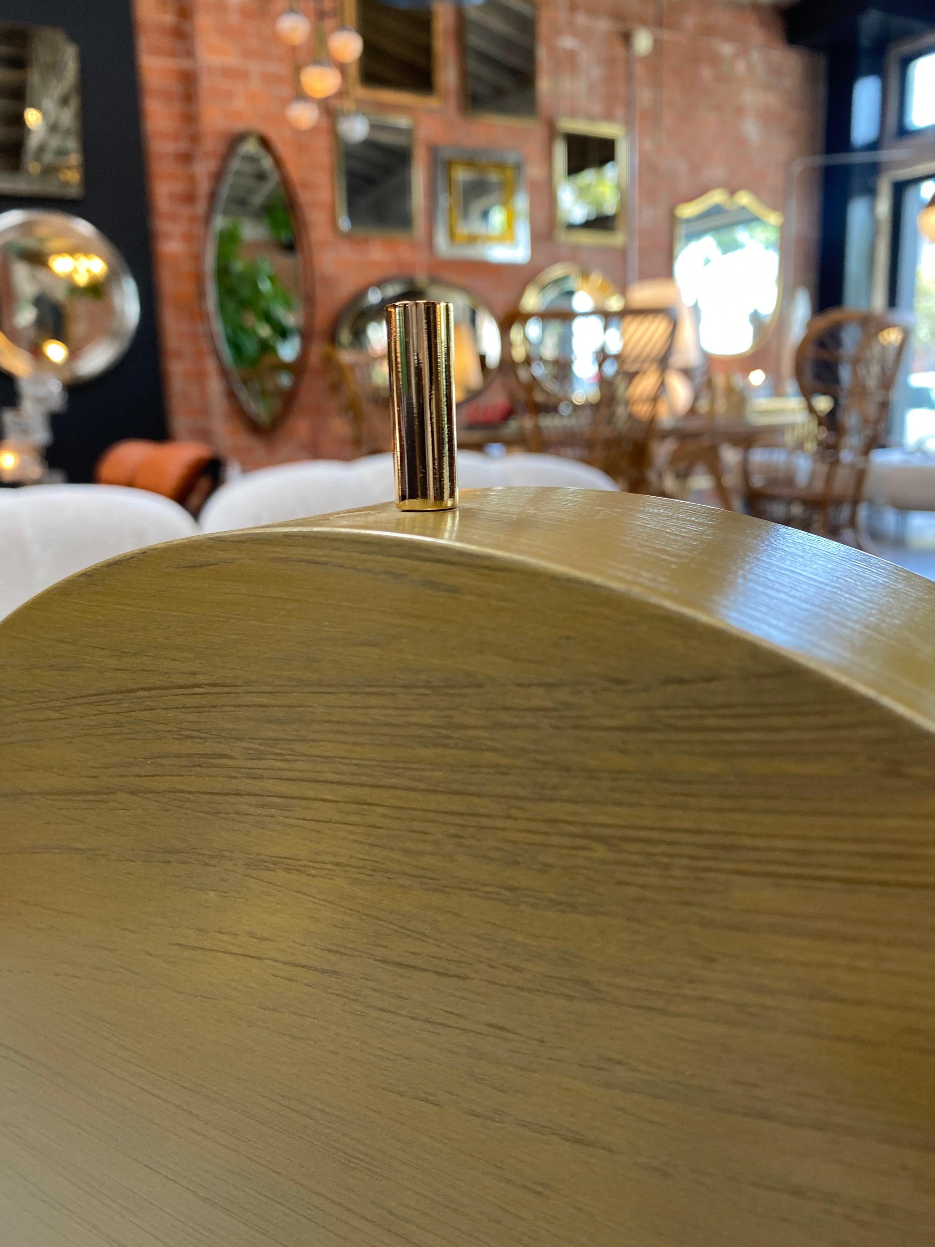 Contemporary Materico Table Modern Clock 2019 with Sara Noir Marble and Finishes in 24k Gold