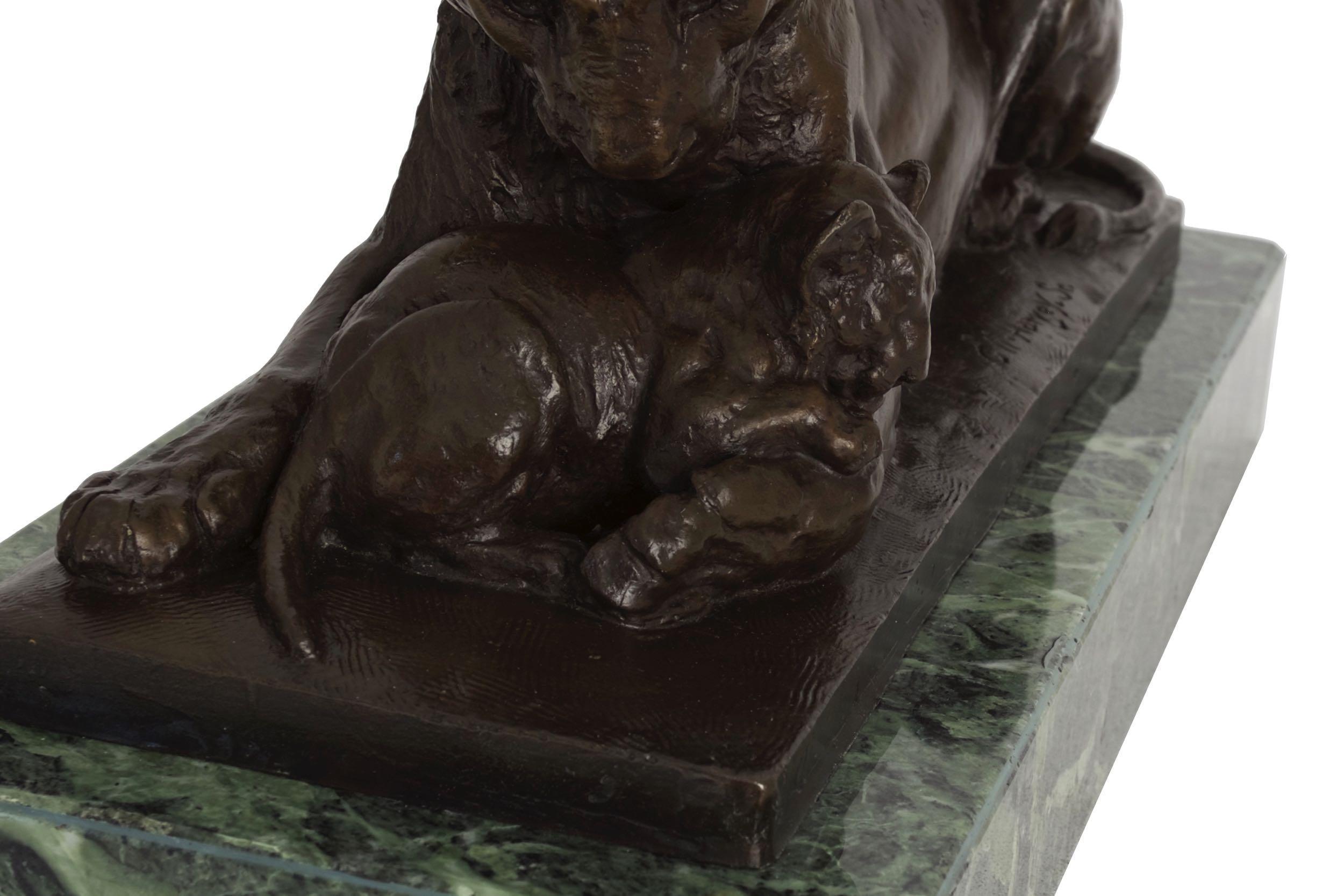 “Maternal Caress” Western Bronze Sculpture after Eli Harvey, American, 1860-1957 6