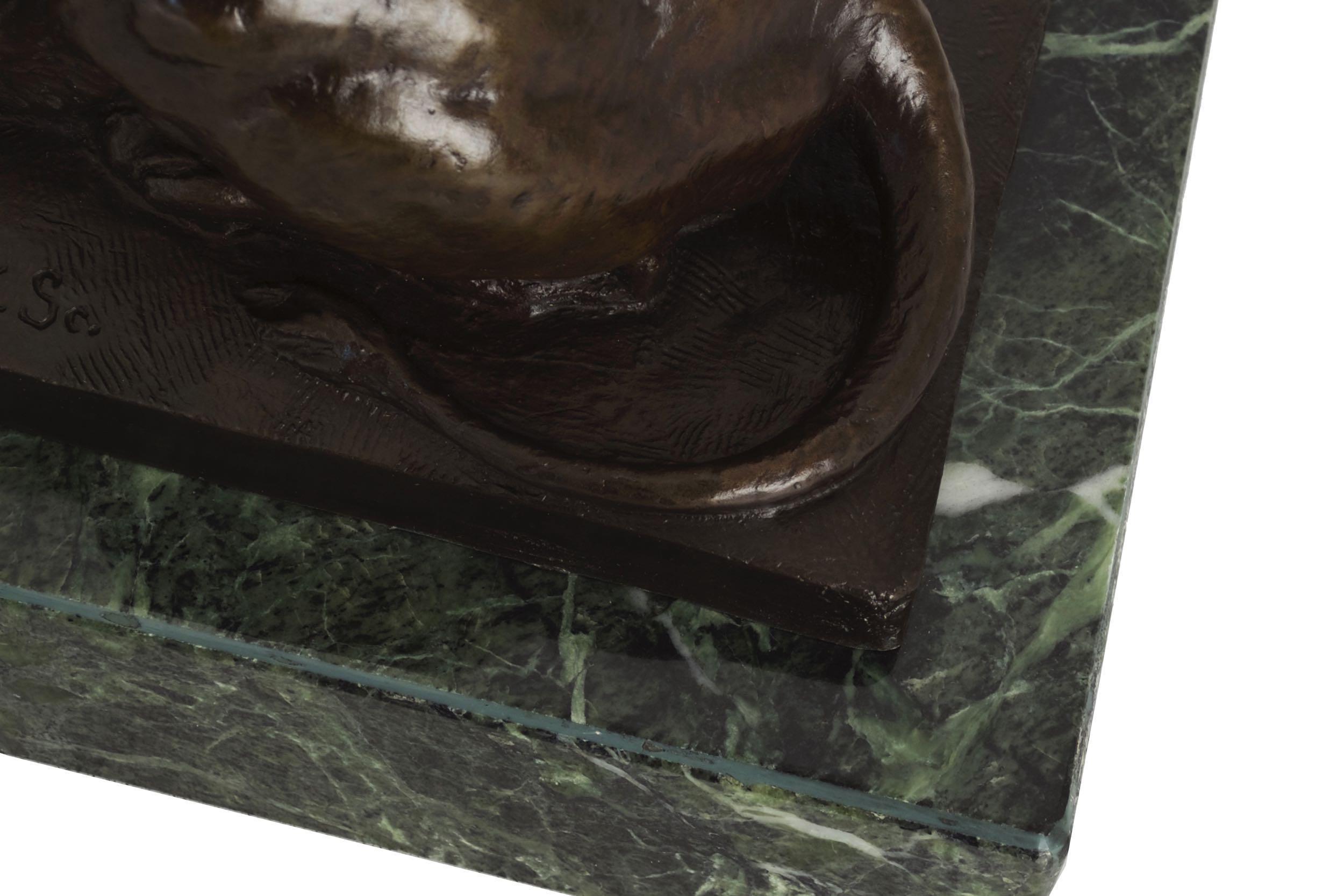 “Maternal Caress” Western Bronze Sculpture after Eli Harvey, American, 1860-1957 9