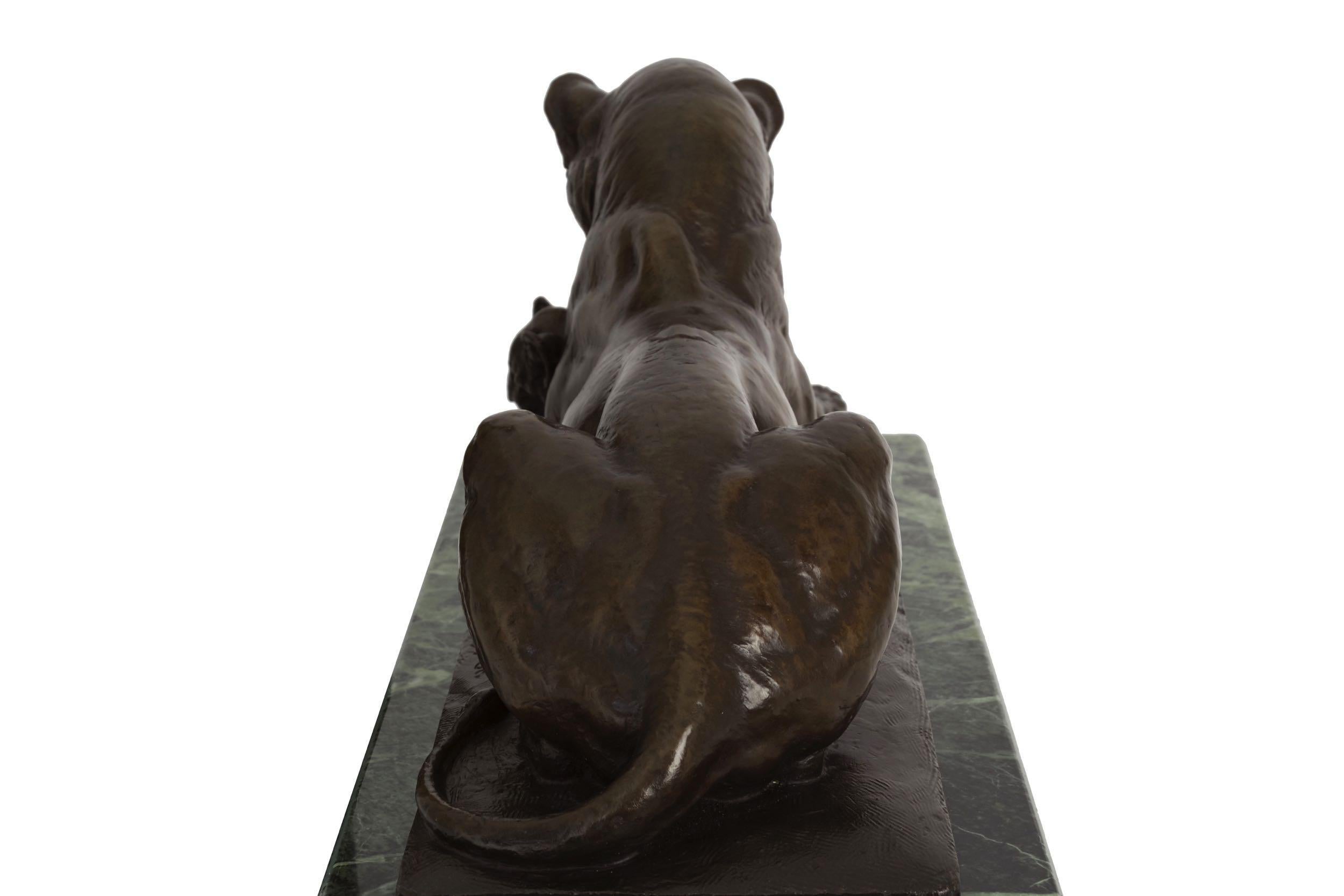 “Maternal Caress” Western Bronze Sculpture after Eli Harvey, American, 1860-1957 11