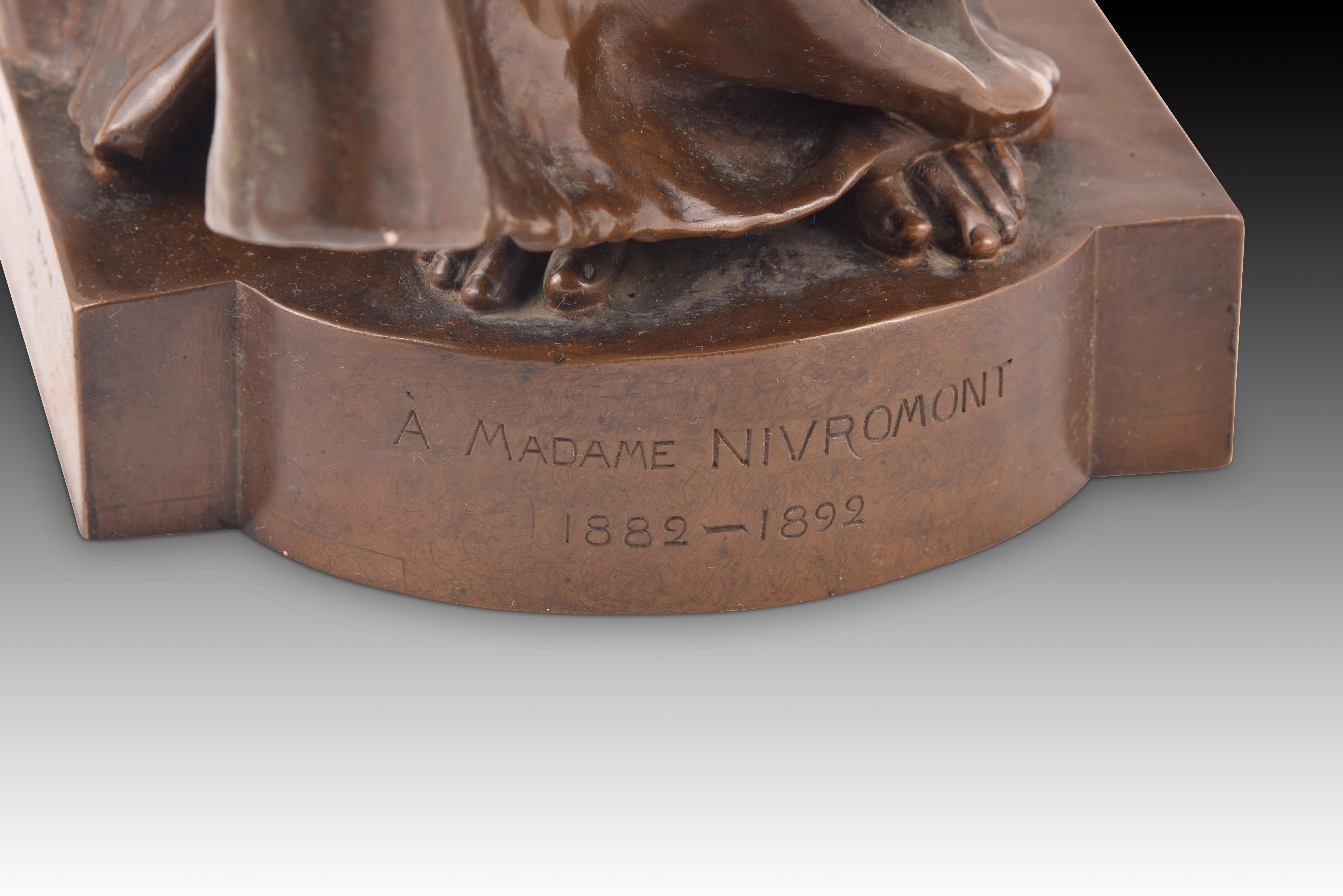 19th Century Maternity. Bronze. France, circa late 19th century, DUBOIS, Paul.
