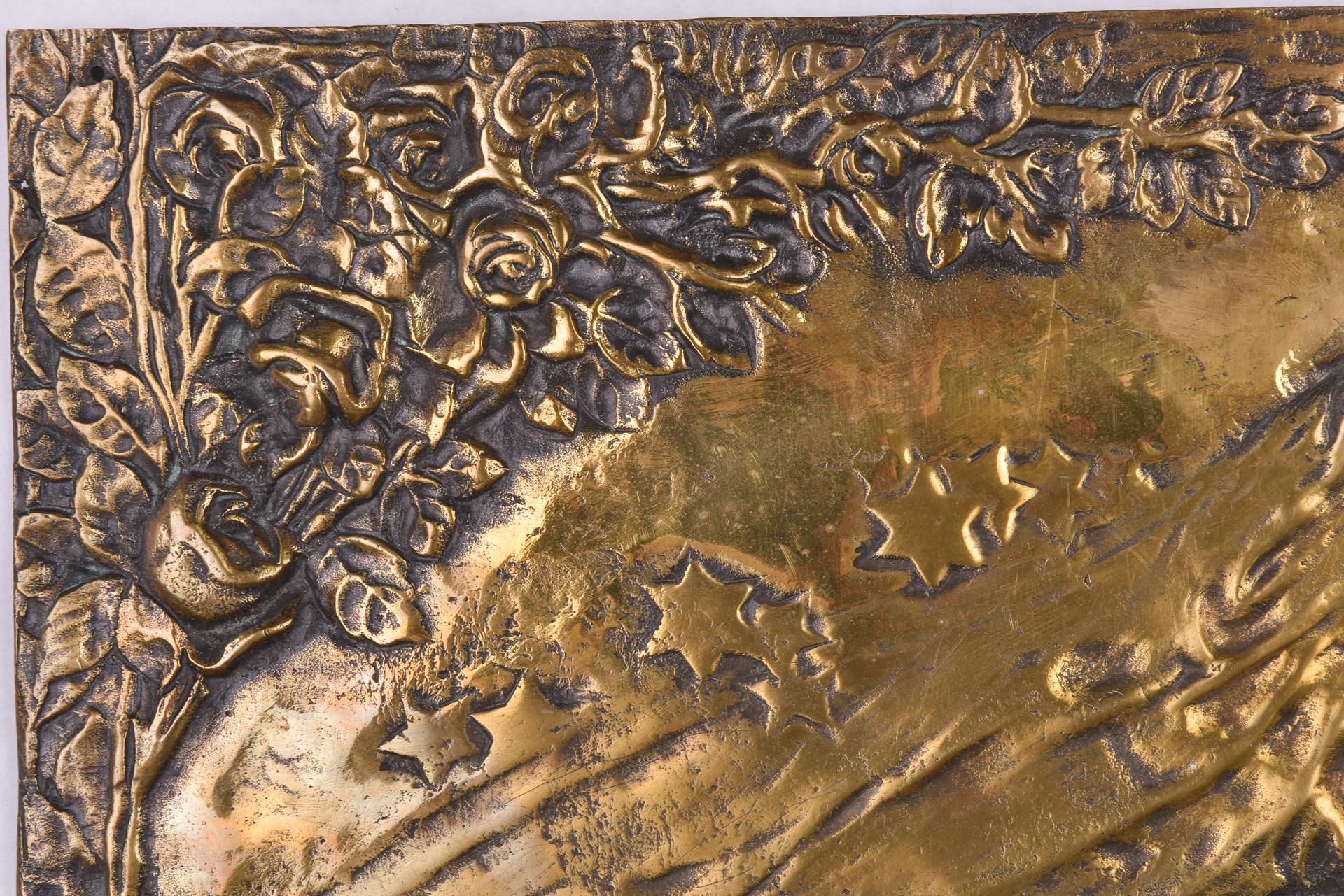 Großer Maternity-Teller aus Bronze im Zustand „Hervorragend“ im Angebot in Alessandria, Piemonte
