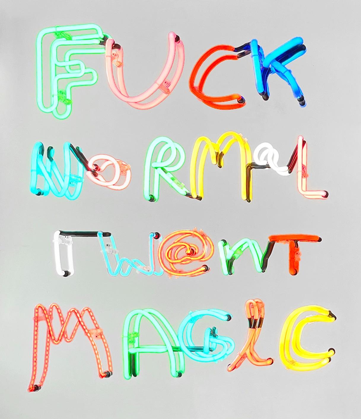 Fuck Normal I Want Magic Œuvre d'art de l'artiste contemporain Von Motz - Art de Mateusz von Motz