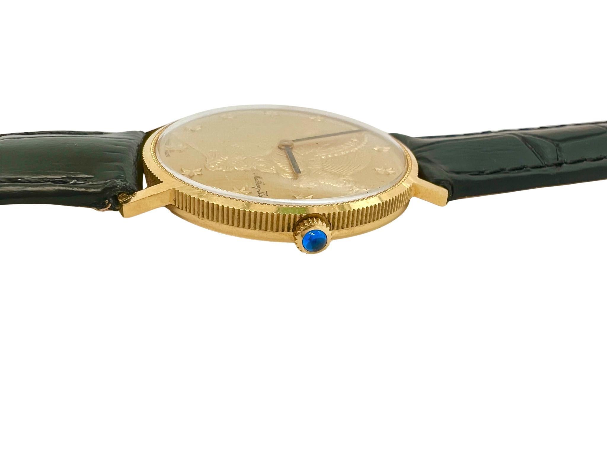 Donna Orologio Liberty Coin TISSOT in oro giallo 18 carati in vendita