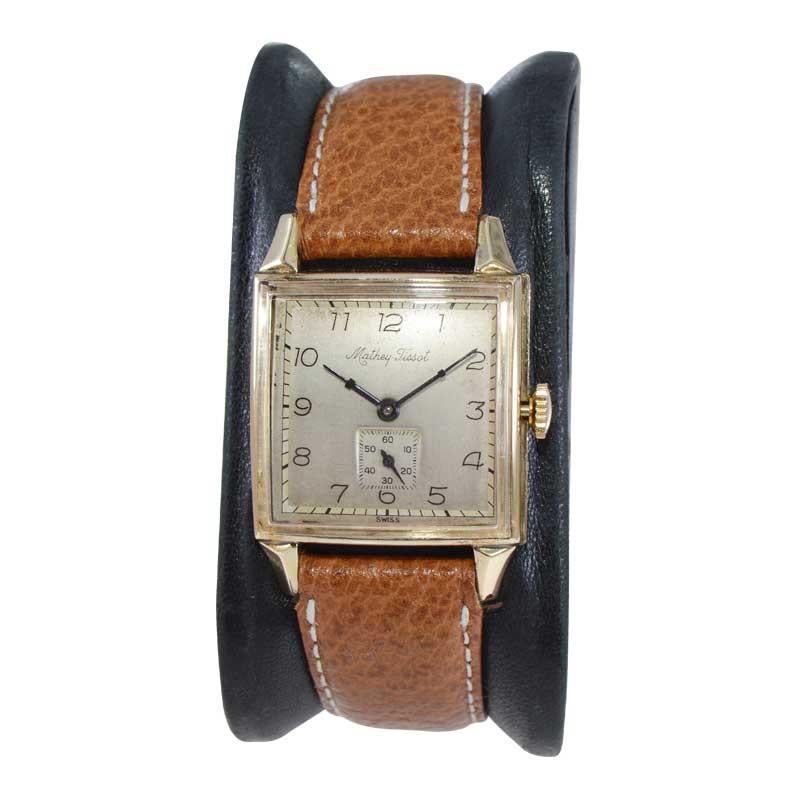 Mathey Tissot Goldgefüllte Uhr in neuem Zustand, ca. 1940er Jahre im Zustand „Hervorragend“ in Long Beach, CA