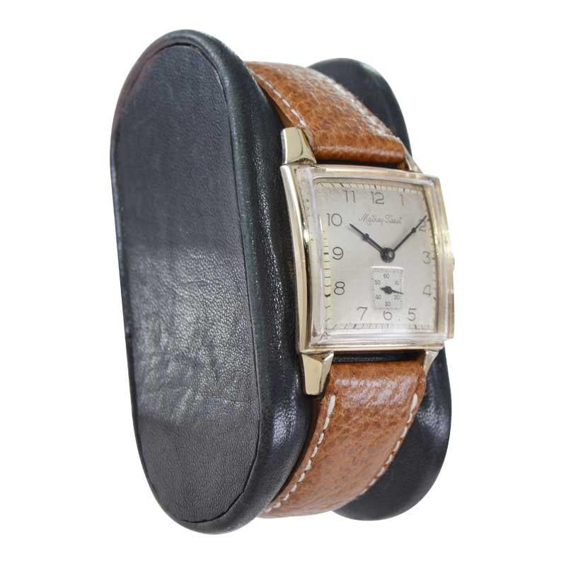 Mathey Tissot Goldgefüllte Uhr in neuem Zustand, ca. 1940er Jahre 3