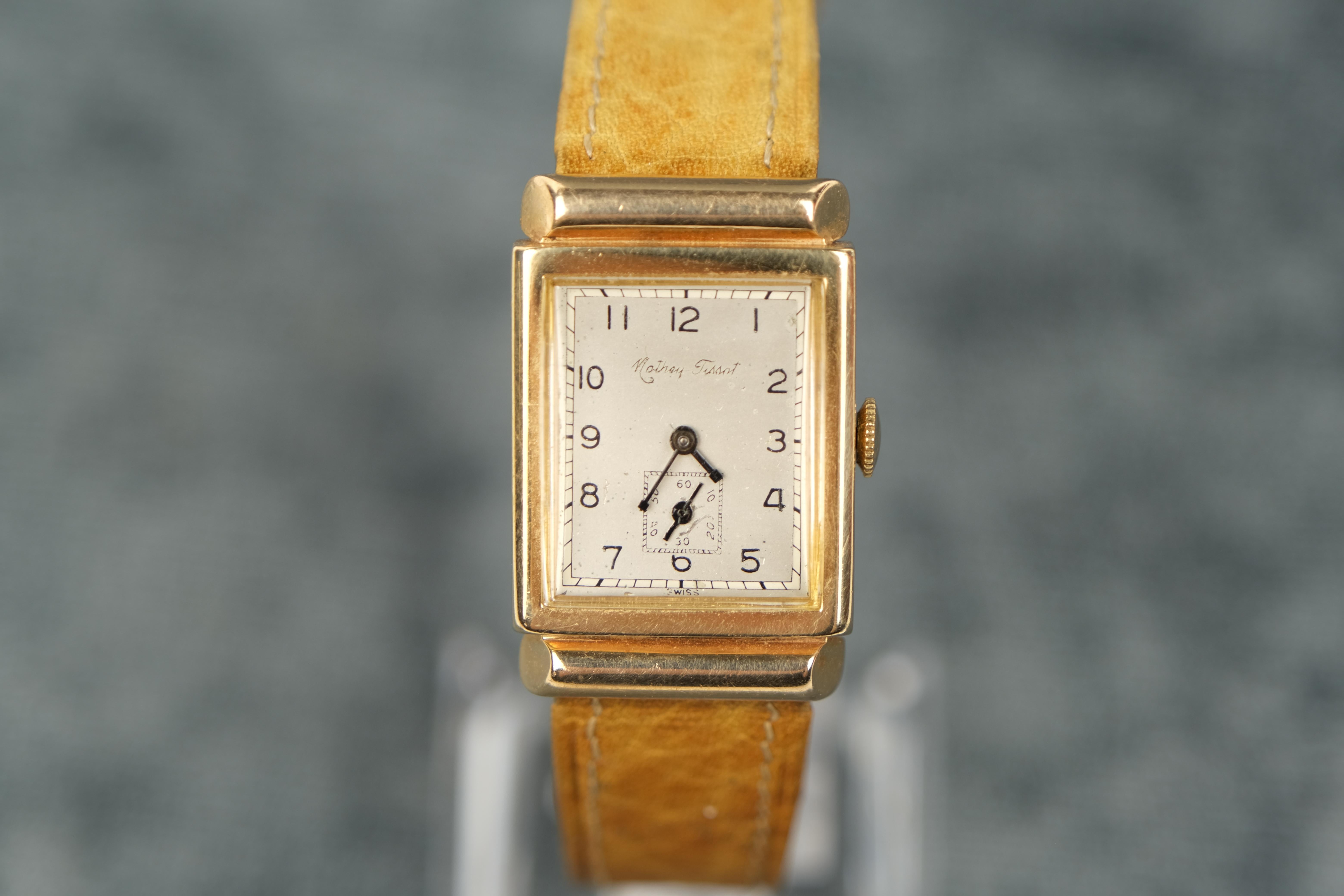 Mechanical Mathey Tissot Wristwatch

Swiss, high quality with seconds complication.

The Mathey Tissot Company was founded by Edmond Mathey Tissot in the late 1800s with the aim of creating very high quality watches for the European market. The