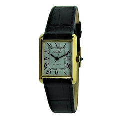 Mathey Tissot Yellow Gold Filled Art Deco Tank Style, circa 1970