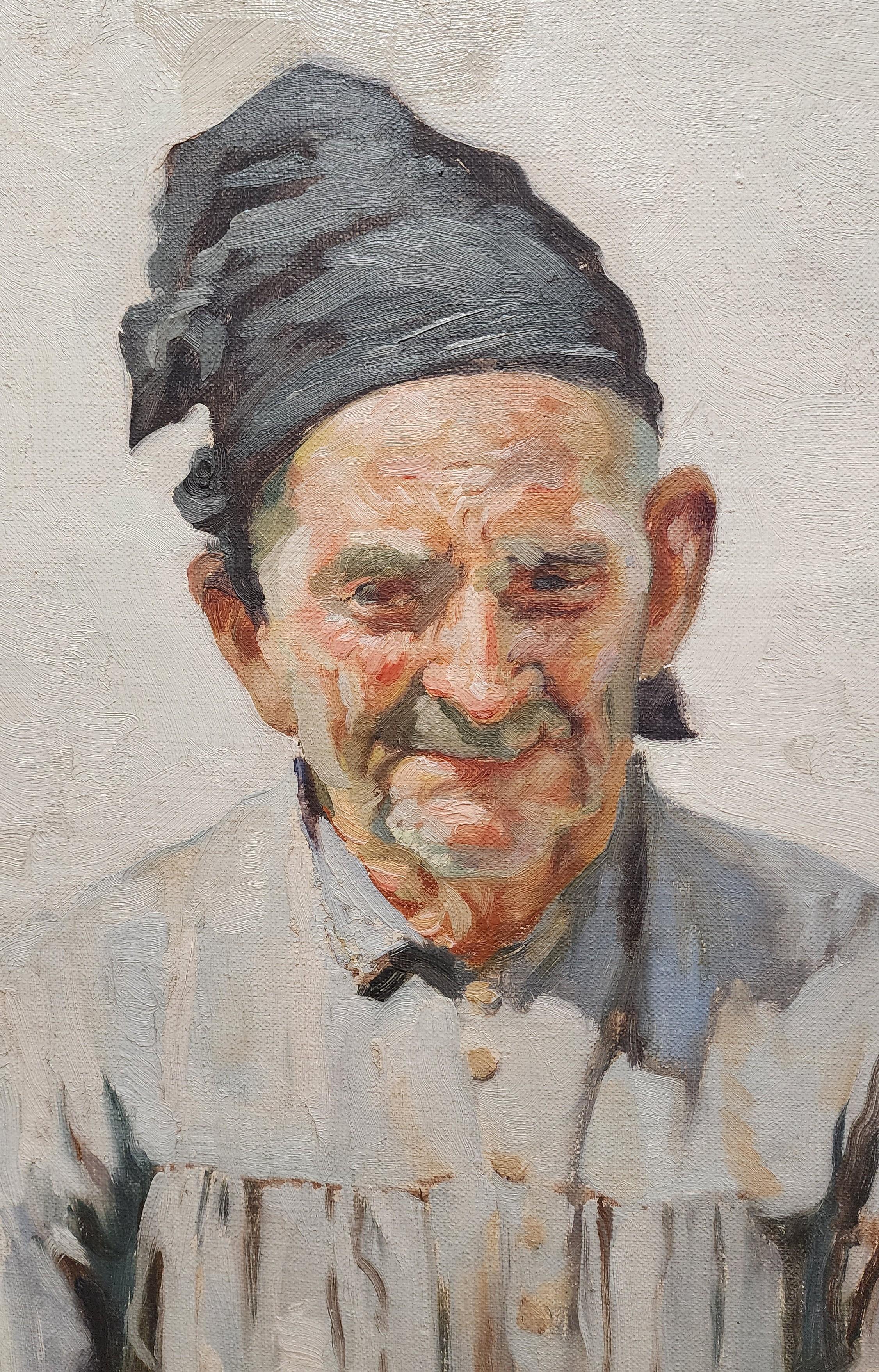 Un contadino valenciano, Cabanal, Spagna, Vecchio spagnolo, El Cabanyal - Painting di Mathias Alten