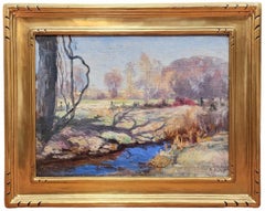 Autumn Landscape with a Stream, Grand Rapids, Michigan Artist, Fall scene