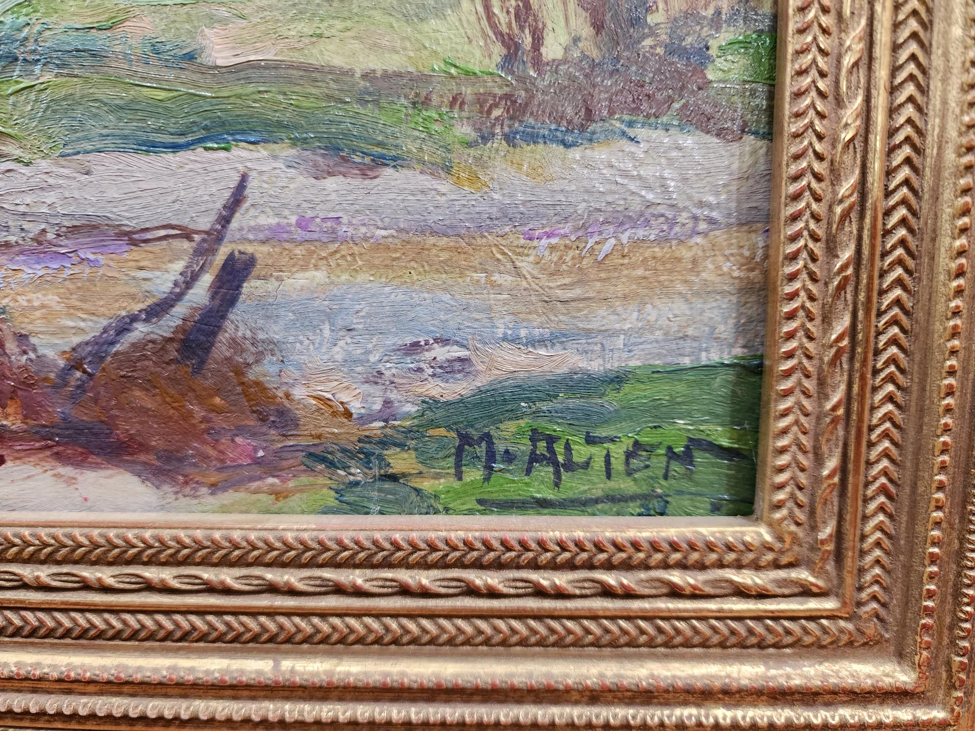 Primavera temprana, Decano de los pintores de Michigan, Artista de Grand Rapids, Paisaje de Michigan - Painting impresionista estadounidense de Mathias Alten