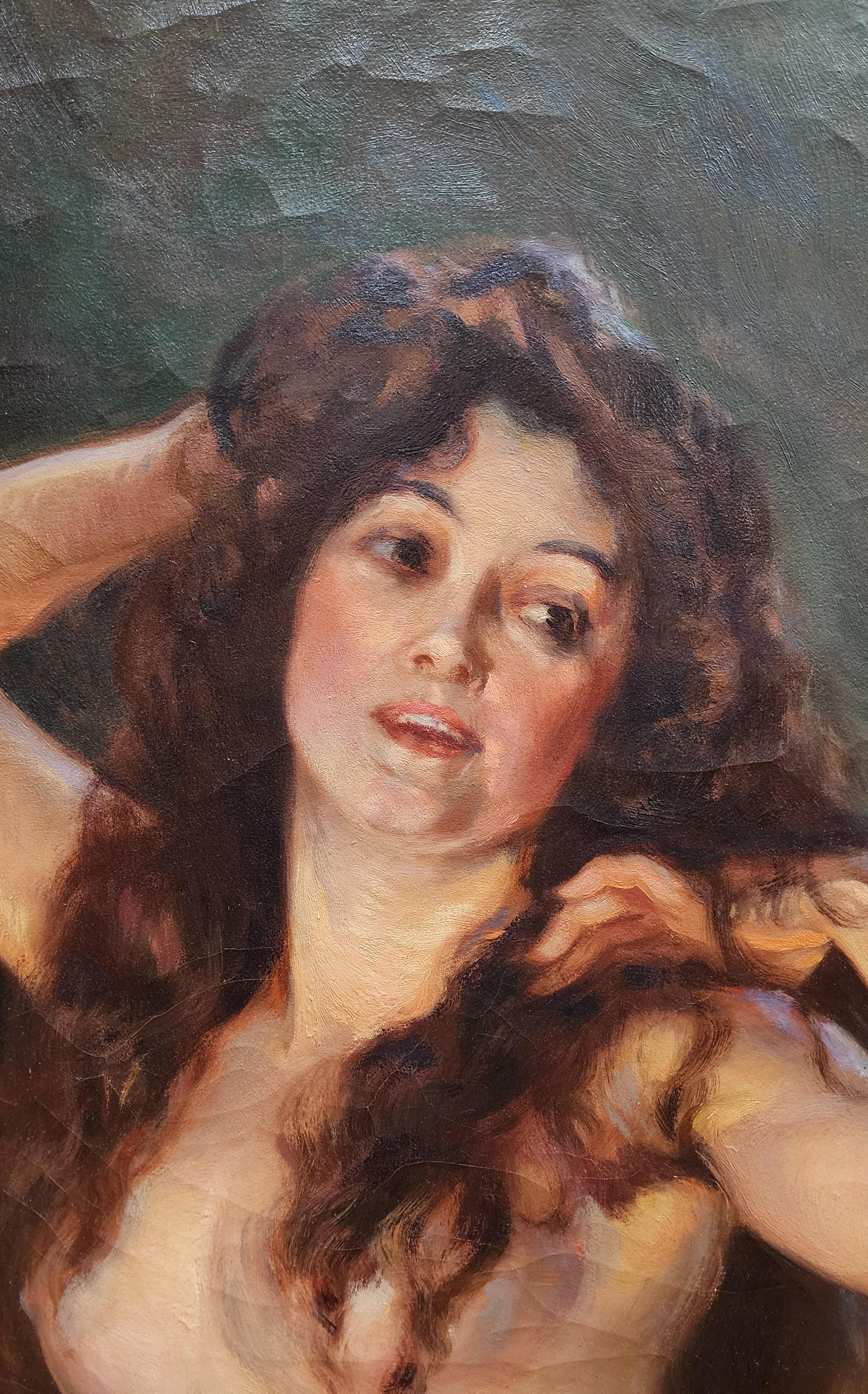 Nude Dancer, 1920s, Grand Rapids, Michigan Artist - Painting by Mathias Alten