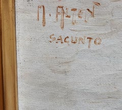 Old Woman of Sagunto, 1920s Impressionist Portrait, Spanish Woman, Valencian