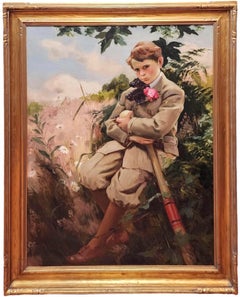 Portrait of a Young Baseball Player, John J. Haak, Jr. Impressionist Portraiture