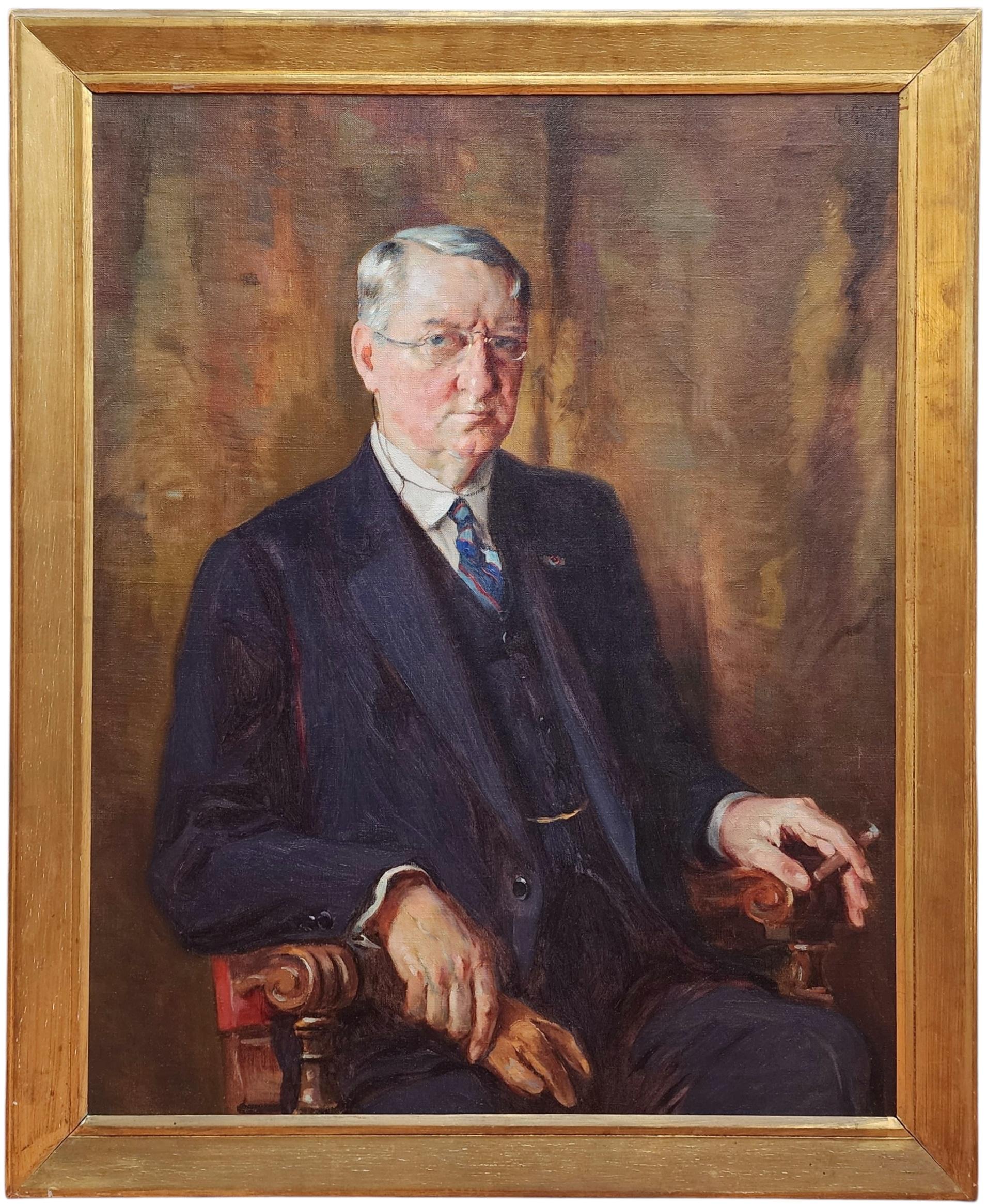 Mathias Alten Portrait Painting - Portrait of Dudley E. Waters, Grand Rapids, Michigan Historical Figure