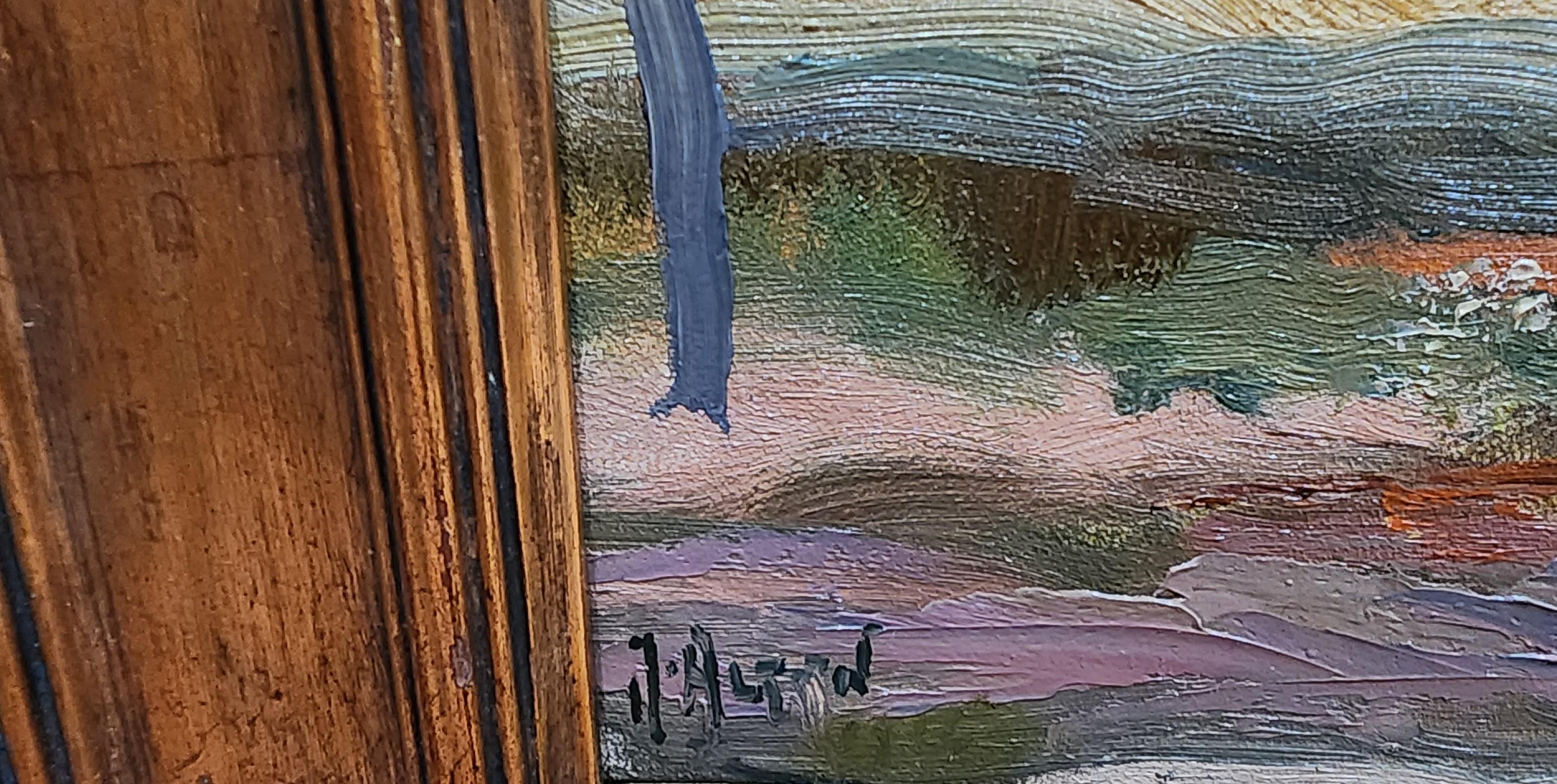 Campi estivi, Artista del Michigan, Impressionismo americano, Paesaggio - Painting di Mathias Alten