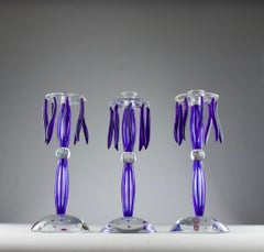 Mathias for Baccarat, Ltd. Edition "Orpheus" Torchère Candle Holder, France 1996